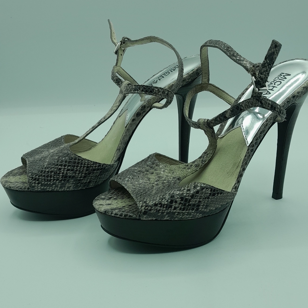 Michael Kors Felicia Python Embossed Leather T-St… - image 2